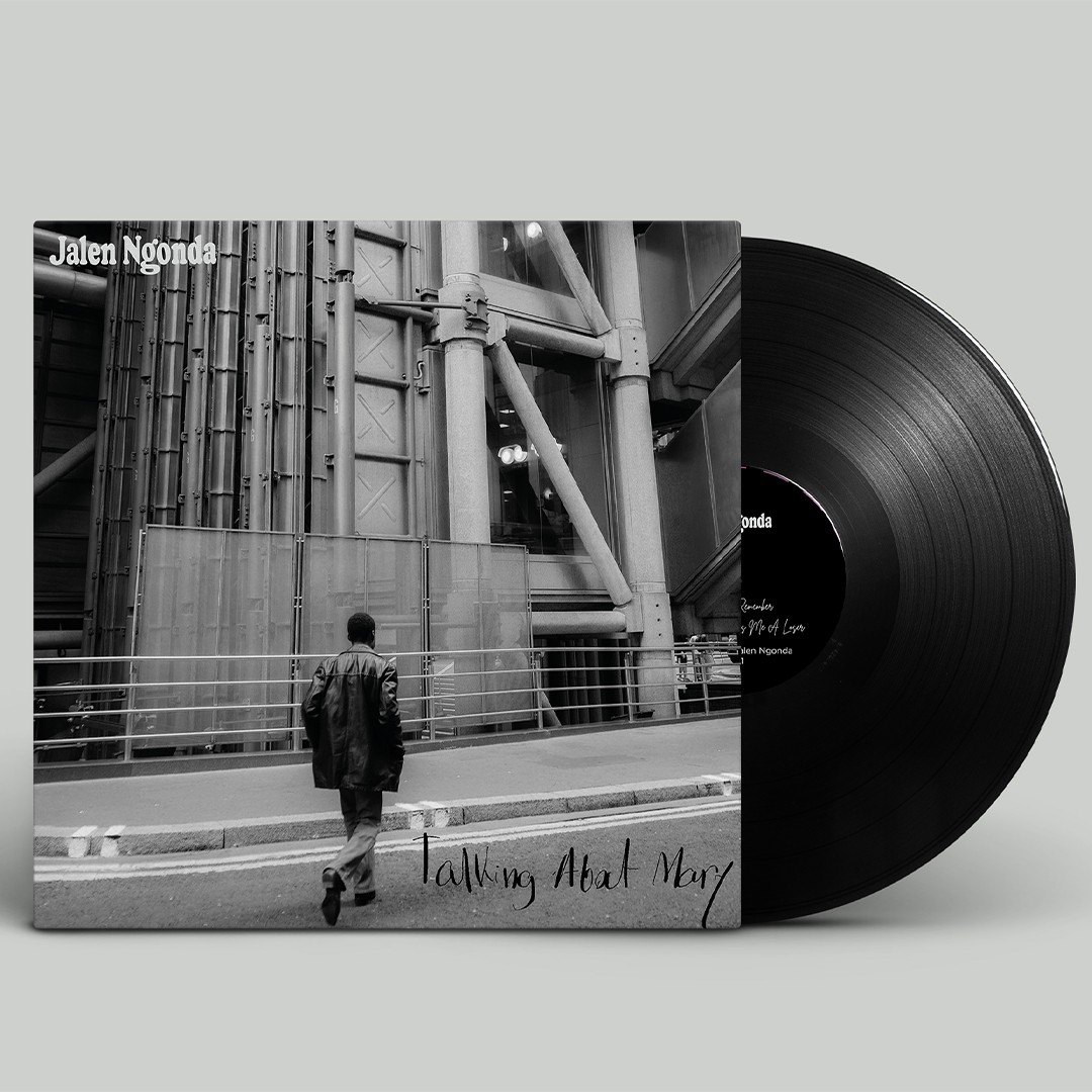 Jalen's album artwork on a vinyl from a content capture day
